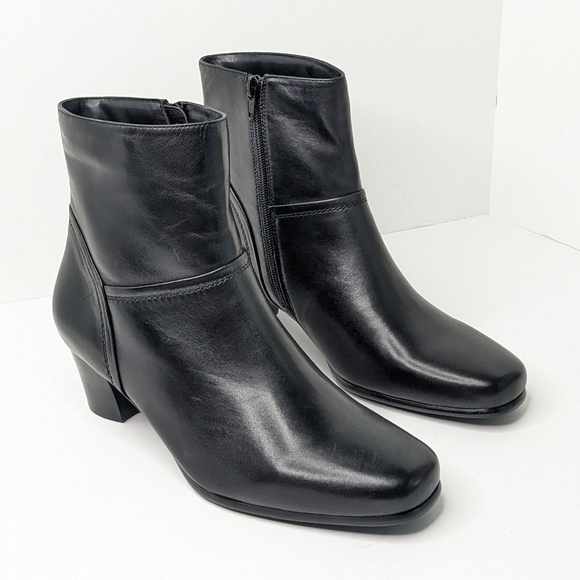 David Tate Model Ankle Booties, Black Lamb, Womens 9.5 Wide - Picture 1 of 7